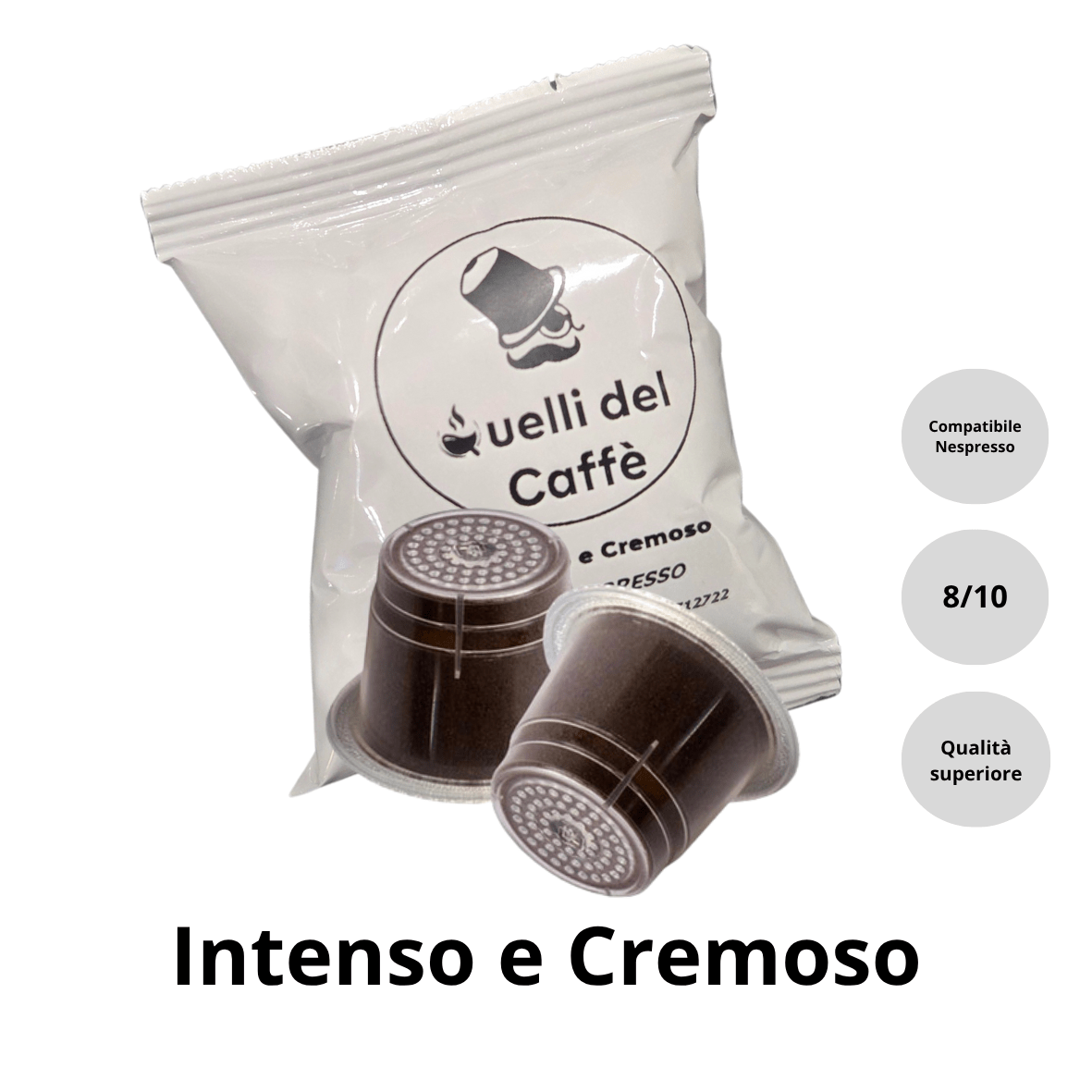 100 Capsule Compatibili Nespresso* miscela INTENSO E CREMOSO - Quelli del Caffè