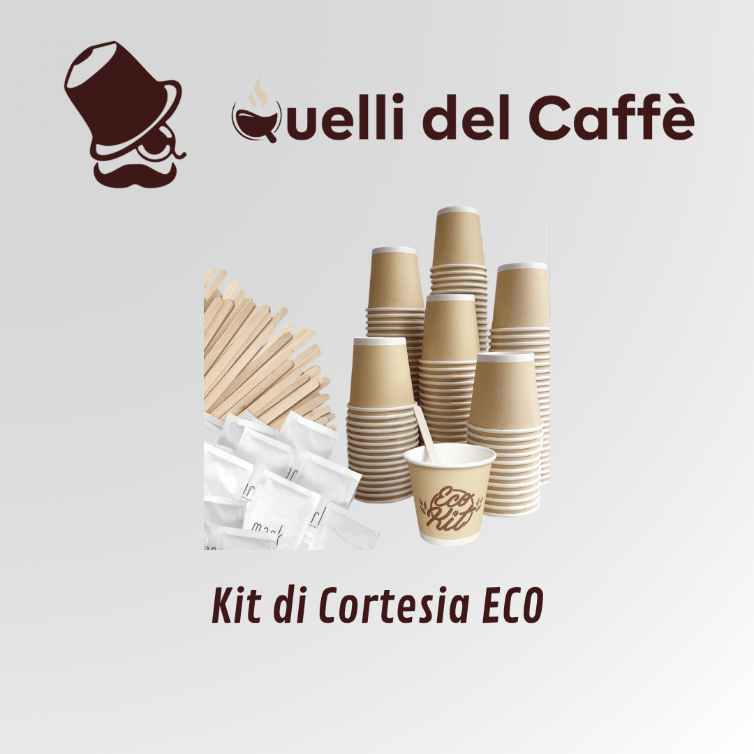 Kit di Cortesia ECO - Bicchierini/Palette/Zucchero - Quelli del Caffè