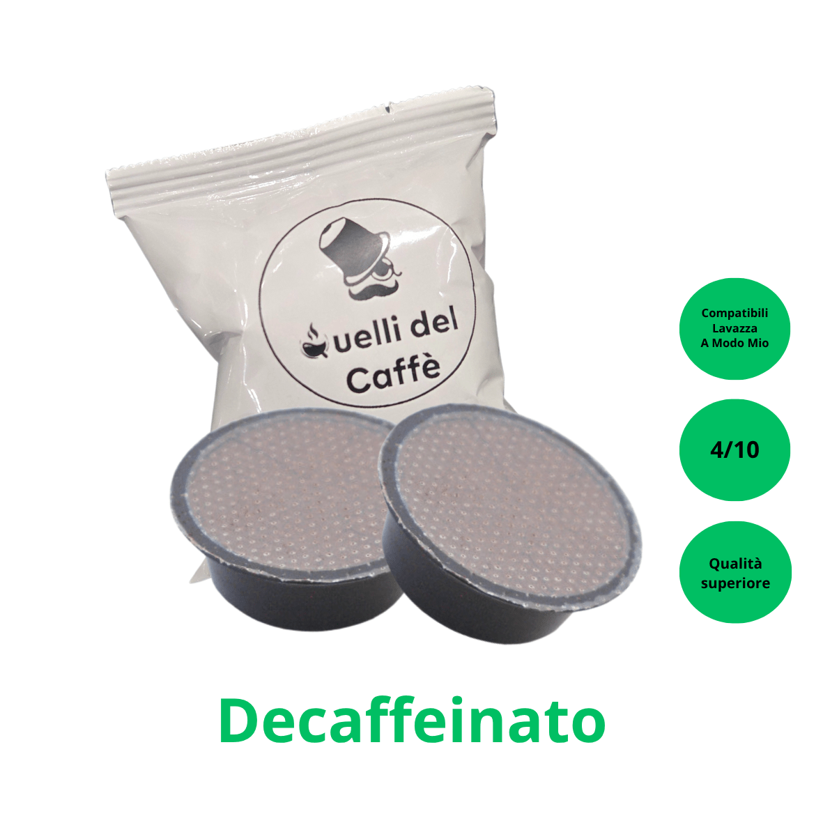 100 Capsule Compatibili Lavazza A Modo Mio* miscela DEK - Quelli del Caffè