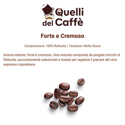100 Capsule compatibili Lavazza A Modo Mio* miscela FORTE E CREMOSO - Quelli del Caffè