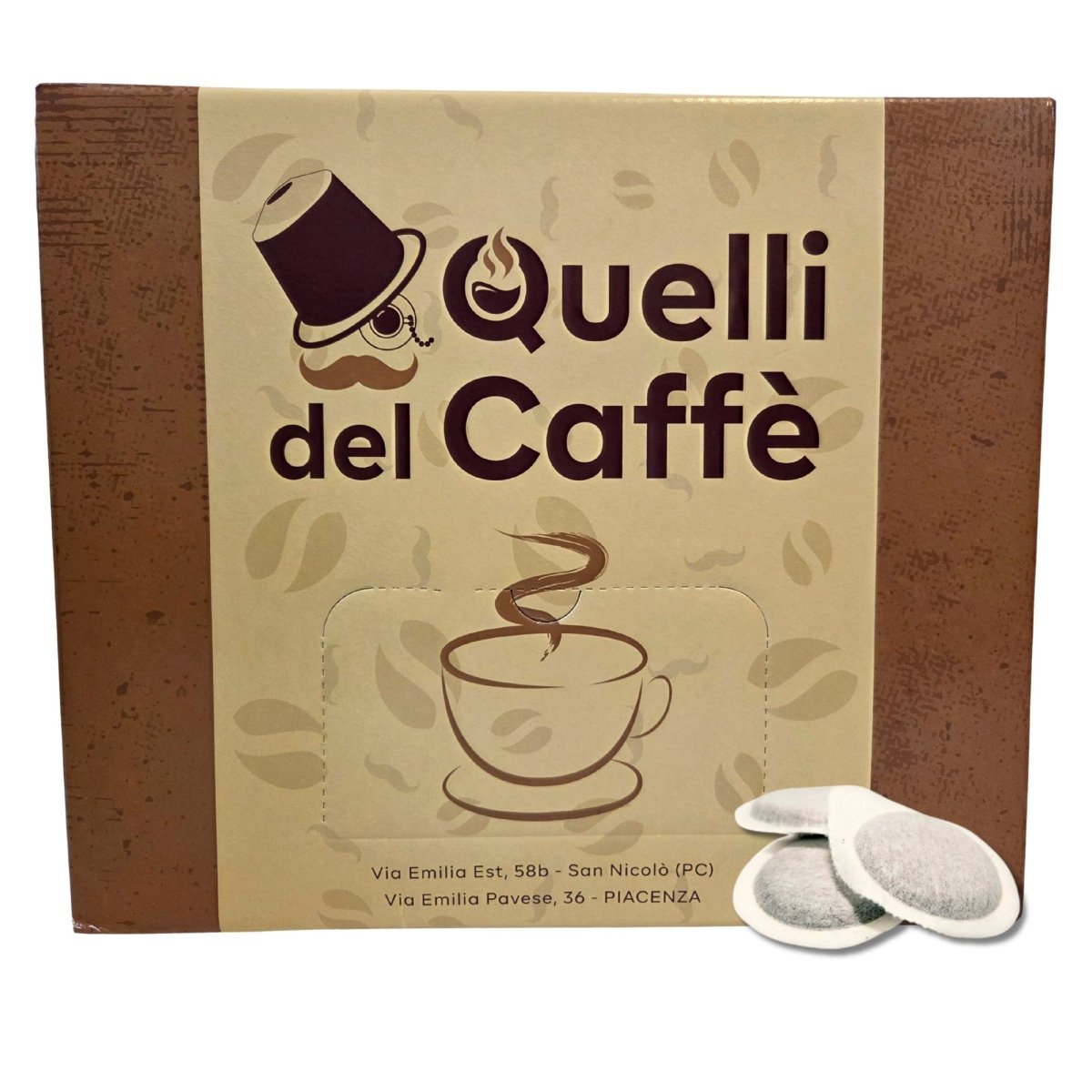 100 Cialde in carta ESE 44mm miscela FORTE E CREMOSO - Quelli del Caffè