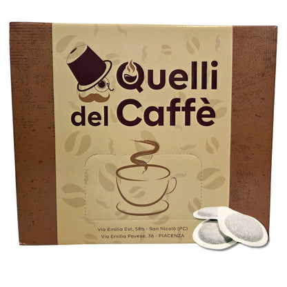100 Cialde in carta ESE 44mm miscela FORTE E CREMOSO - Quelli del Caffè