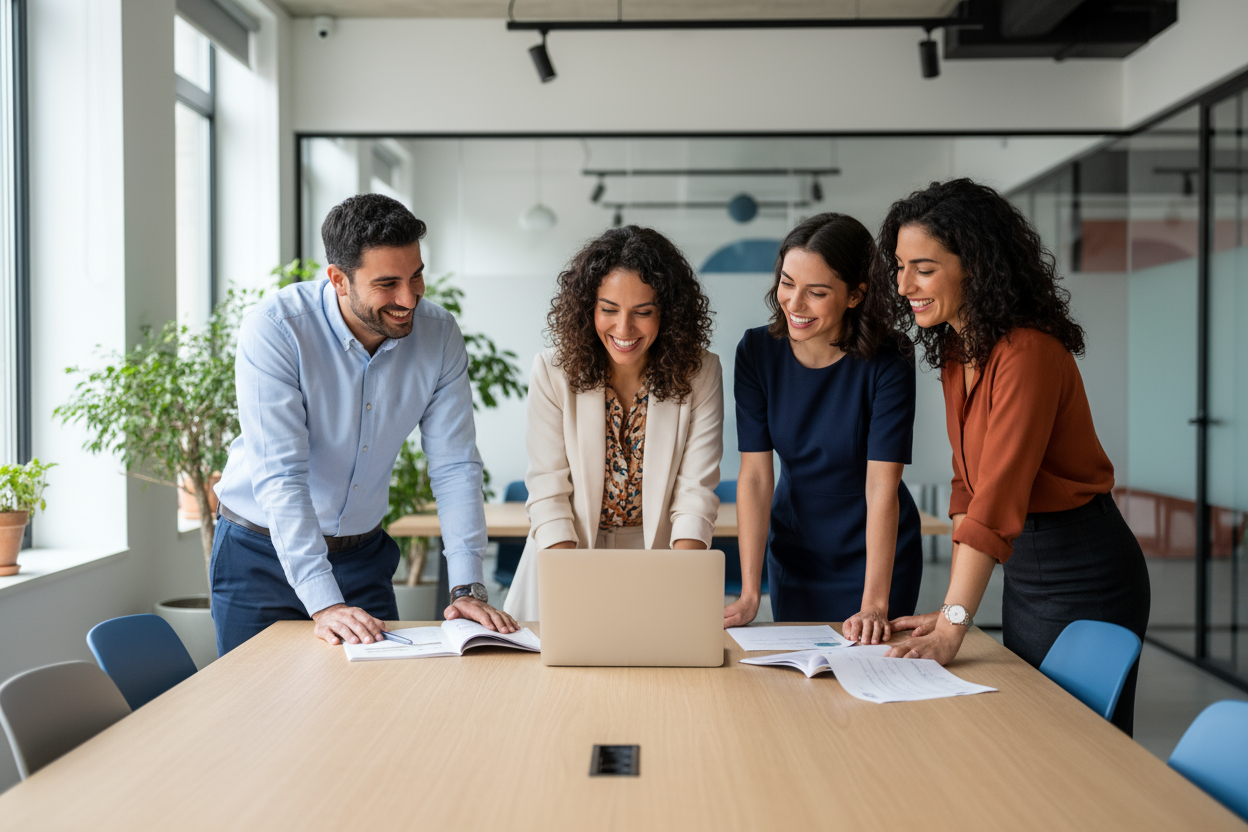 crea una versione cambiando il team con persone di provenienza mediterranea