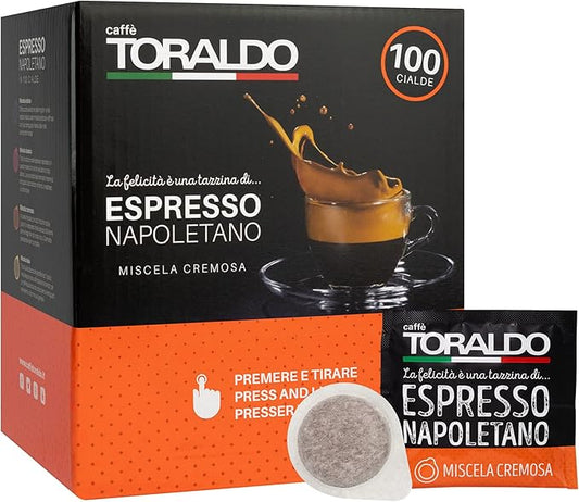 Toraldo caffè miscela Cremosa in Cialde in carta ESE 44mm