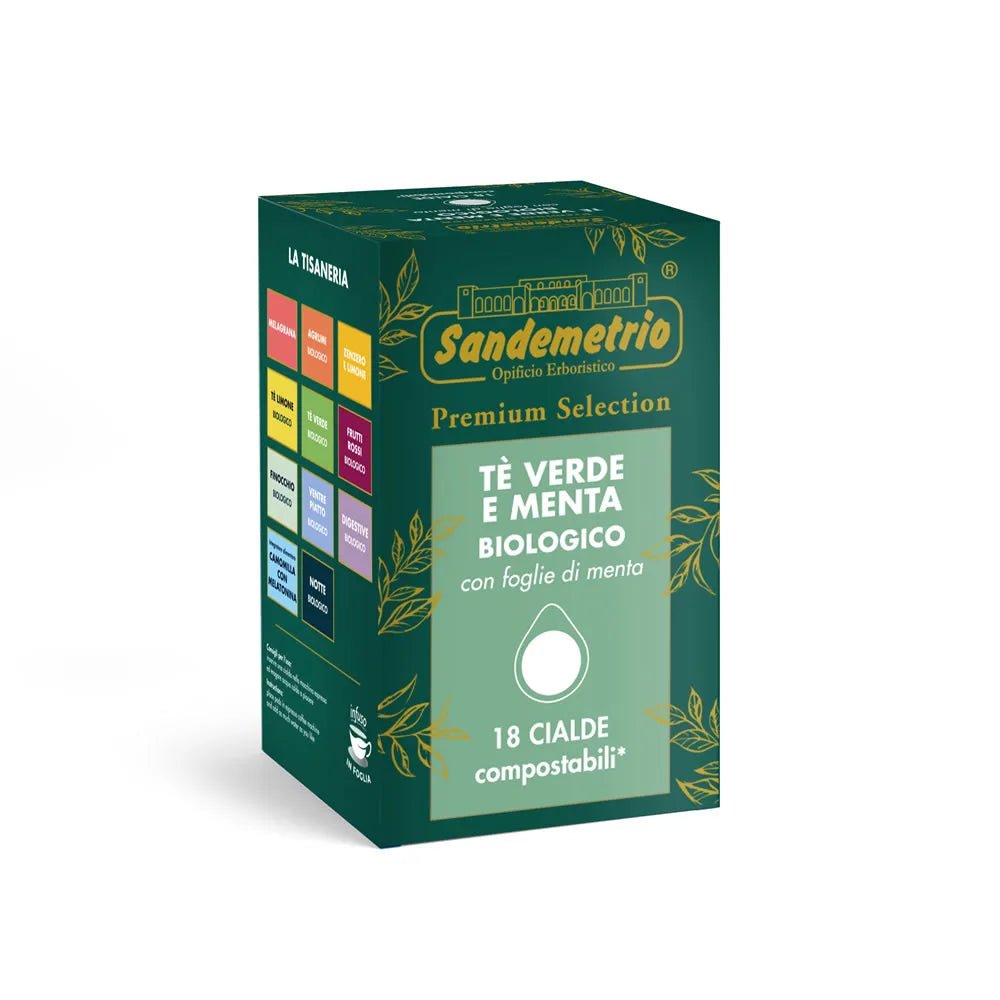 Sandemetrio The Verde e Menta in Cialda in carta ESE 44mm - Quelli del Caffè